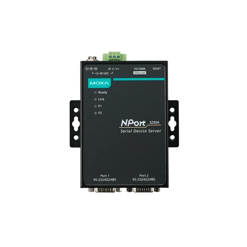 NPort 5250A 2-портовый усовершенствованный преобразователь RS-232/422/485 в Ethernet NPort 5250A 2-портовый усовершенствованный преобразователь RS-232/422/485 в Ethernet